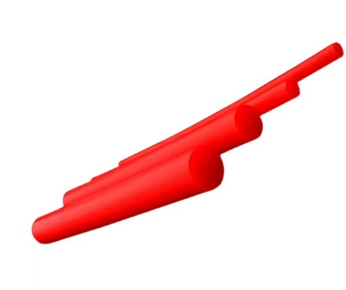 Red polyurethane rod - polyurethane, soft